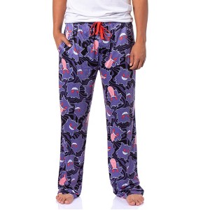 Pokemon Men's AOP Gengar Swirl Sleep Lounge Adjustable Waist Pajama Pants - 1 of 4