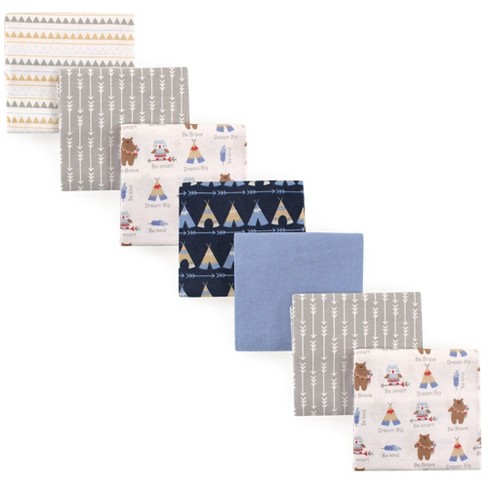 Luvable Friends Baby Boy Cotton Flannel Receiving Blankets, Bear Owls, One Size - image 1 of 2