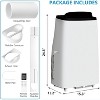 Portable Air Conditioners 14000 BTU Cools 750 Sq.Ft, 3-in-1 Portable AC Dehumidifier Fan - 4 of 4