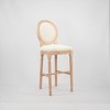 Vatros French Country Wooden Barstools Set of 2, Upholstered Back, 30.7"H - 3 of 4