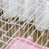 Gsluuk PawHut 2-Level Small Animal Cage Rabbit Hutch with Wheels, Removable Tray, Platform and Ramp for Bunny, Chinchillas, Ferret, Pink - 2 of 4