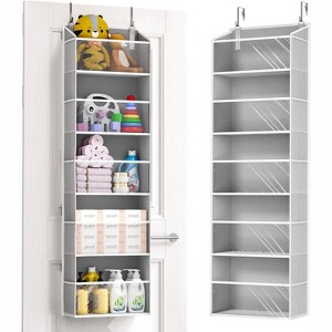 Over-Door Organizer with Clear Windows, 44 lb Capacity - 5 Large Pockets & 10 Mesh Side Pockets for Toys, Shoes, Diapers - 1 of 4