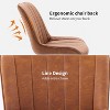 Dining Chairs Set of 2, Upholstered PU Leather Kitchen & Dining Chairs with Whale Backrest,Chair with Padded Seat and Metal Legs for Restaurant/Cafe - 3 of 4