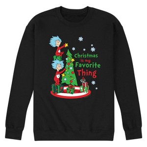 Men's - Dr. Seuss - Christmas Is A Family Thing Graphic Fleece Sweatshirt - 1 of 4
