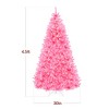 Best Choice Products Pre-Lit Pink Christmas Tree, Artificial Full Holiday Decoration w/ Branch Tips, Incandescent Lights - 2 of 4