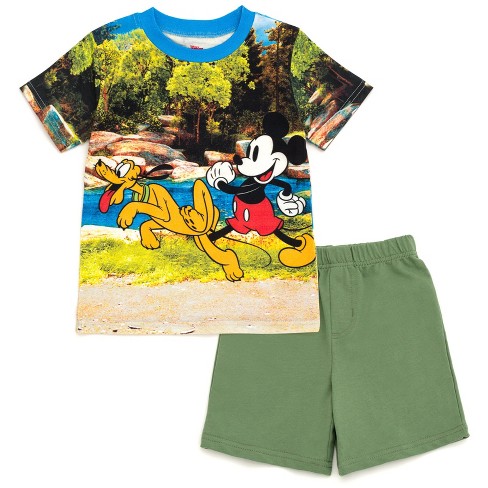BLUEY Disney T-Shirt Shorts Set Boys Size 3T 4T 3 4 Toddler Summer