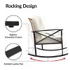 ODK 3 Piece Patio Furniture Set,Wicker Outdoor Indoor Conversation Set with Soft Thick Cushions and 2-Tier Coffee Table for Garden, Poolside - 4 of 4