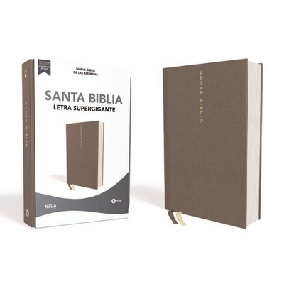 Nbla Santa Biblia, Letra Supergigante, Tapa Dura/Tela, Gris, Edición Letra Roja - Large Print by  Vida & Nbla-Nueva Biblia de Las Américas