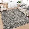 Washable Vintage Printed Rug Non Slip Low Pile Rug Soft Throw Floor Cover Foldable Indoor Carpet for Living Room Bedroom Playroom Nursery - 3 of 4