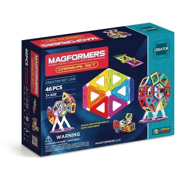 Magformers Creator Carnival Set (46-pieces) Deluxe Building Set. Magnetic Building Blocks, Educational Magnetic Tiles, Magnetic Building STEM Toy Set