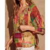 Women's Aura Smocked Neckline Flowy Blouse - DRESS FORUM - 4 of 4