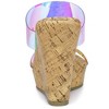 Allegra K Women's Transparent Bands Open Toe Wedge Heels Sandals - 4 of 4