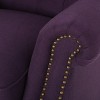 APRILSOUL Purple Accented Push Back Recliner Chair with Rolled Arms, Enjoy Cocooning Comfort - 4 of 4