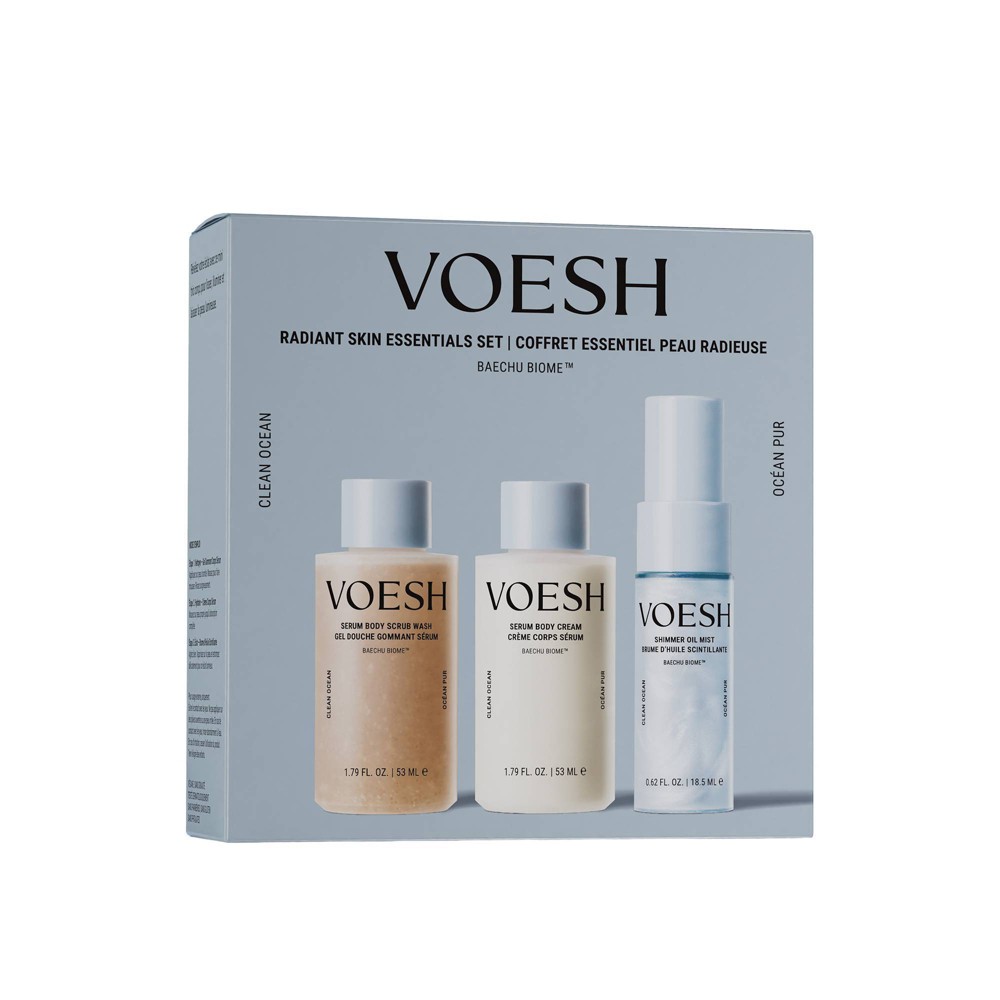 VOESH Radiant Skin Essentials Gift Set for Glass Skin - Clean Ocean - 3pc - Beauty Studio