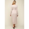 PinkBlush Taupe Ribbed Maternity Knit Maxi Dress - 4 of 4