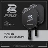 PBPRO 16'' Tour 2pk Widebody Pickleball Paddles - Black/Gray - 2 of 4