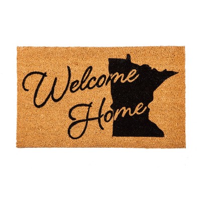Evergreen Minnesota Indoor Outdoor Natural Coir Doormat Home Decor