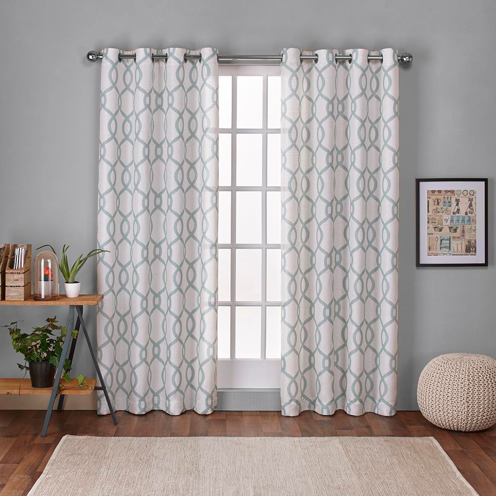 Photos - Curtains & Drapes Set of 2 63"x54" Kochi Linen Blend Grommet Top Window Curtain Panel Green