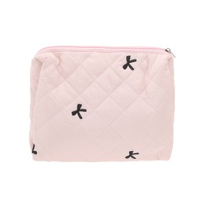 Unique Bargains Bow Embroidery Makeup Bag 1 Pc - 1 of 3