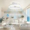 Siljoy 20-inch Ceiling Fans with Lights, 360° Rotating Ceiling Fan Light and Remote, 6 Wind Speeds Modern Ceiling Fan for Bedroom, Dining Room(White) - 4 of 4