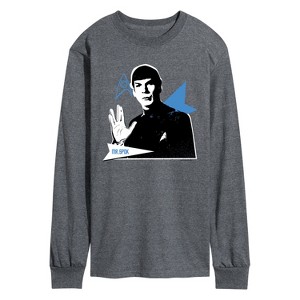 Men's - Star Trek - Retro Graphic Spock Long Sleeve Graphic T-Shirt - 1 of 4