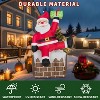 Itopfox 8FT Christmas Inflatable Santa Claus on Chimney with Built-in LED Lights for Indoor Outdoor Yard Lawn Garden Holiday Decoration 1 Piece - 3 of 4