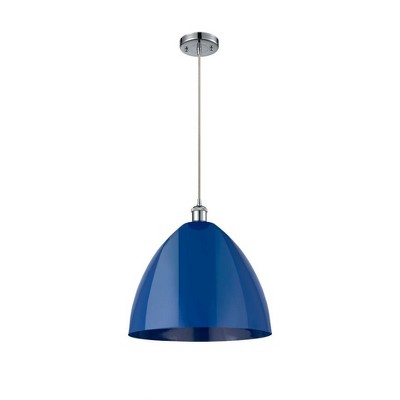 Plymouth Dome - 1 Light Cord Hung Mini Pendant In Industrial Style-18.75 Inches Tall and 16 Inches Wide