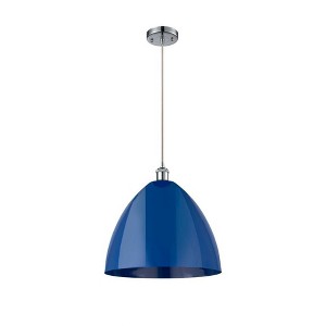 Plymouth Dome - 1 Light Cord Hung Mini Pendant In Industrial Style-18.75 Inches Tall and 16 Inches Wide - 1 of 1