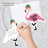 Big Dot of Happiness Flamingle Bells - Shaped Thank You Cards - Tropical Christmas Party Shaped Thank You Cards with Envelopes - Set of 12 - 2 of 4