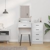 Clihome Modern LED Vanity Desk, Luxurious Dressing Table with Mirror and Smart Storage Solution - 3 of 4