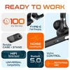 Delton 90X Wireless Noise Canceling Bluetooth Headset/Headphone with Carrying case, Black - 4 of 4