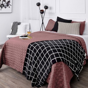 FIONECA Luxury Round Quilted Silky Soft Reversible Microfiber Quilt Set White - 1 of 4