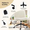 NicBex Home Office Chair with Adjustable Height Modern Rotatable Criss Cross Chair Vanity Chair with 5 Casters for Office, Study, Bedroom, White - 4 of 4
