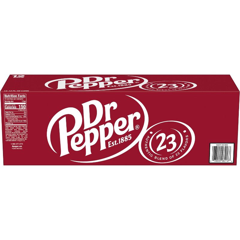 Dr Pepper Soda - 12pk/12 fl oz Cans, 5 of 9