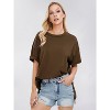 EXLURA Womens Summer Oversized T Shirts Casual Short Sleeve Loose Maternity Tops Crewneck Tunic Plus Gym Workout Top - 2 of 4