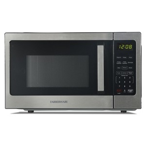 Farberware 0.9 cu. ft. Countertop Microwave Oven – 900W Power, Auto Cook Settings, Defrost, and Safety Lock – Stainless Steel - 1 of 4