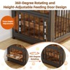 Furniture Dog Crate with Drawers Storage, 360°and Adjustable Raised Feeder, Large Dog Crate Furniture for Large/Medium Dog Indoor - 4 of 4