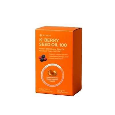 K-BERRY Bokbunja Seed Oil Softgels (30ct) - Powerful Antioxidant & Immune Support w/ Korean Black Raspberry