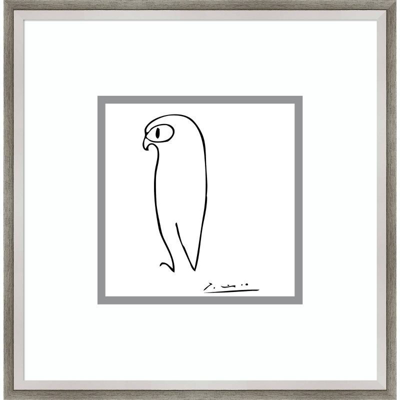 16&#34; x 16&#34; Owl by Pablo Picasso Framed Wall Art Print Gray - Amanti Art, 1 of 10