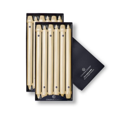 12ct 12" Limoncello Unscented Dripless Classic Taper Candle - Colonial Candle