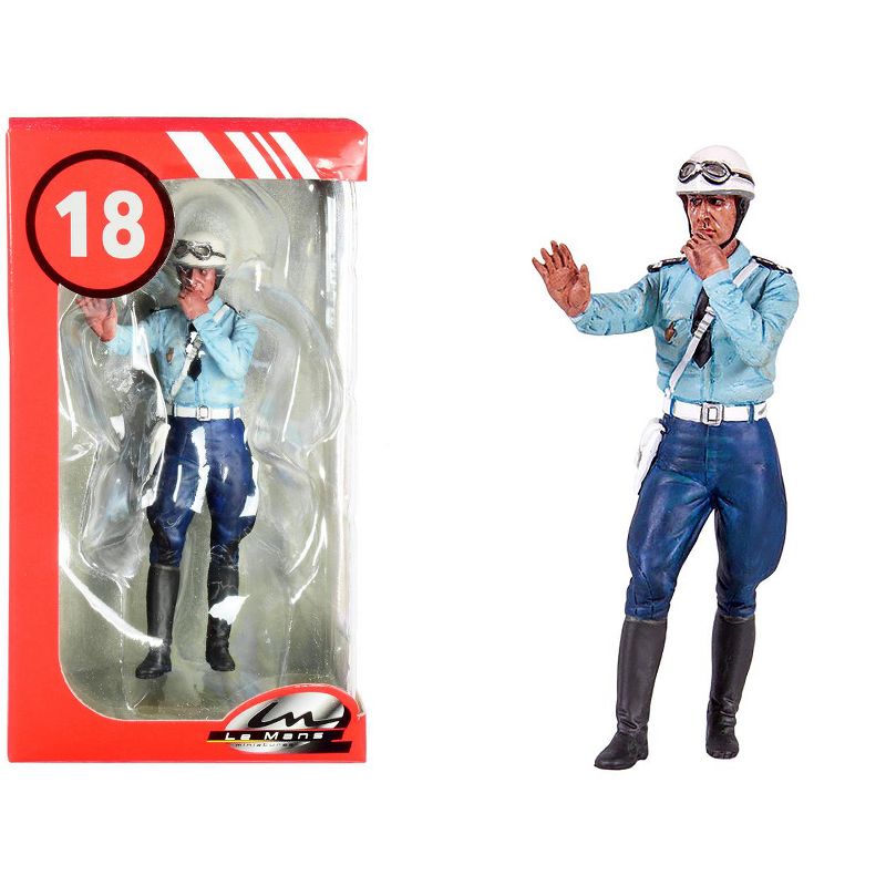 1975-1980 Paul French Police Motorcycle Officer Figurine for 1/18 Scale Models by Le Mans Miniatures, 1 of 5