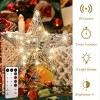 Aoibox Christmas Tree Topper Star 40 LED Remote Control Warm Lights 8 Lighting Modes Timer Indoor Home Decor 10 Inch 1 Piece - 3 of 4