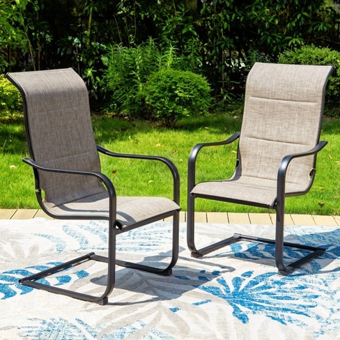 2pc Patio C spring Sling Chairs Captiva Designs High back Rocking Motion Weather resistant Target