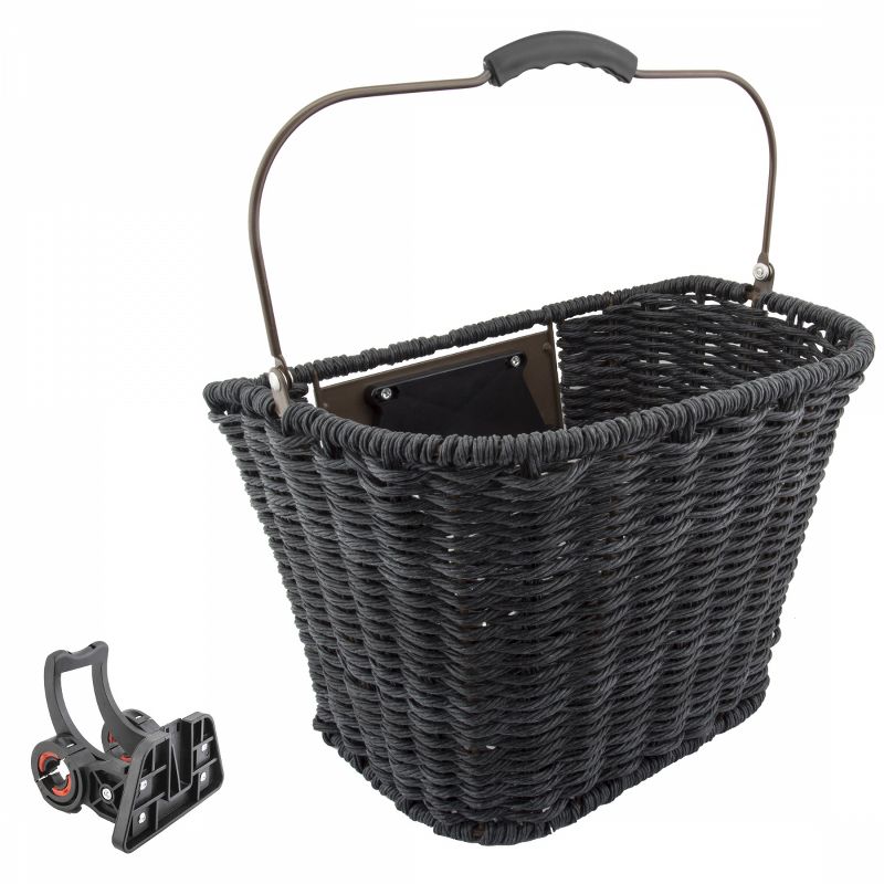 Sunlite Synthetic Wicker QR Basket Grey Wicker 13.5x10.25x10.25`, 1 of 4