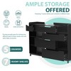 Shoe Storage Cabinet with 5 Drawers, Freestanding Organizer with Open Shoe Rack and Metal Legs for Entryway, Narrow Shoe Rack Cabinet - 4 of 4