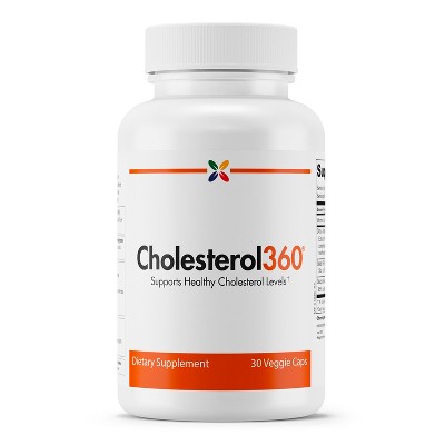 Stop Aging Now - Cholesterol360 Natural Cholesterol Support - Supports Healthy Cholesterol Levels - 30 Veggie Caps