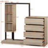 NicBex 50.40"H Open Armoire Wardrobe Closet Storage Cabinet with 3 Shelves & 4 Drawers for Bedroom - 3 of 4