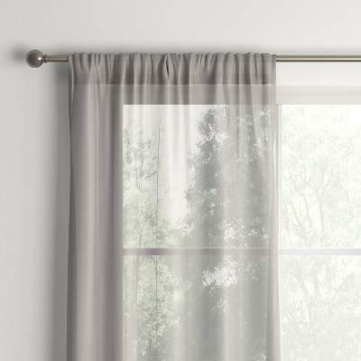 1pc 60x84 Sheer Voile Window Curtain Panel Gray - Room Essentials™ :  Target