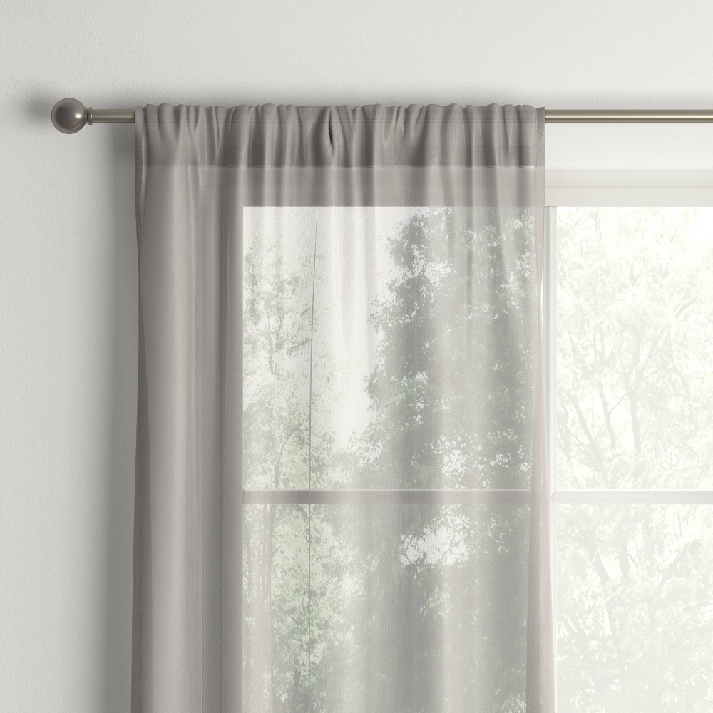 (Cases of  6 )1pc 60"x84" Sheer Voile Window Curtain Panel Gray - Room Essentials™