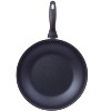 Lexi Home 3-Piece Non-Stick Aluminum Frying Pan Set - Black, Red - 3 of 4